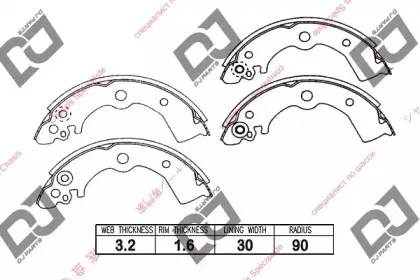 Комплект тормозных колодок DJ PARTS купить